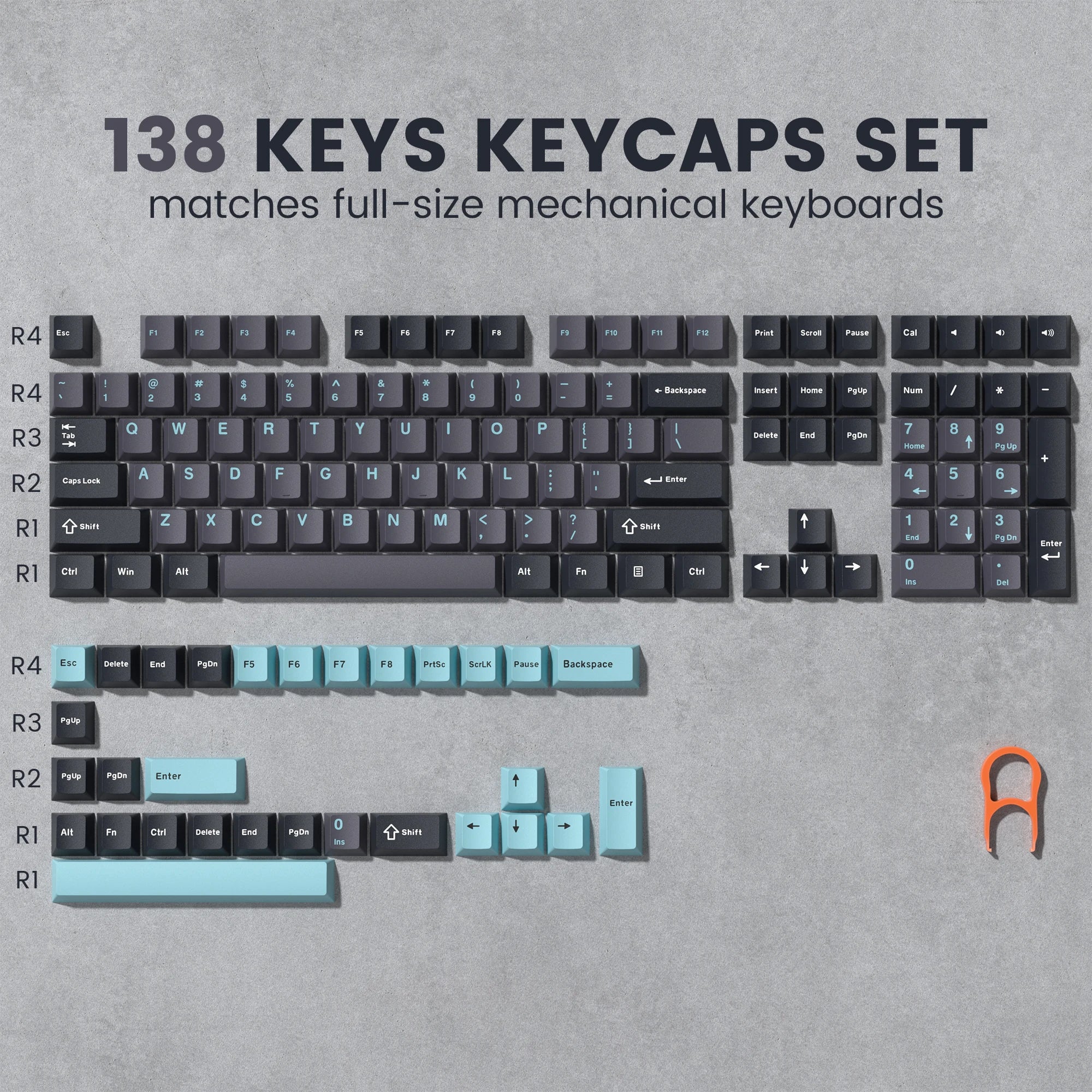 168 Keys Double Shot PBT Keycap Custom Keycap Cherry Profile Keyboard Keycaps for Cherry Gateron MX Switches Gaming Keyboard