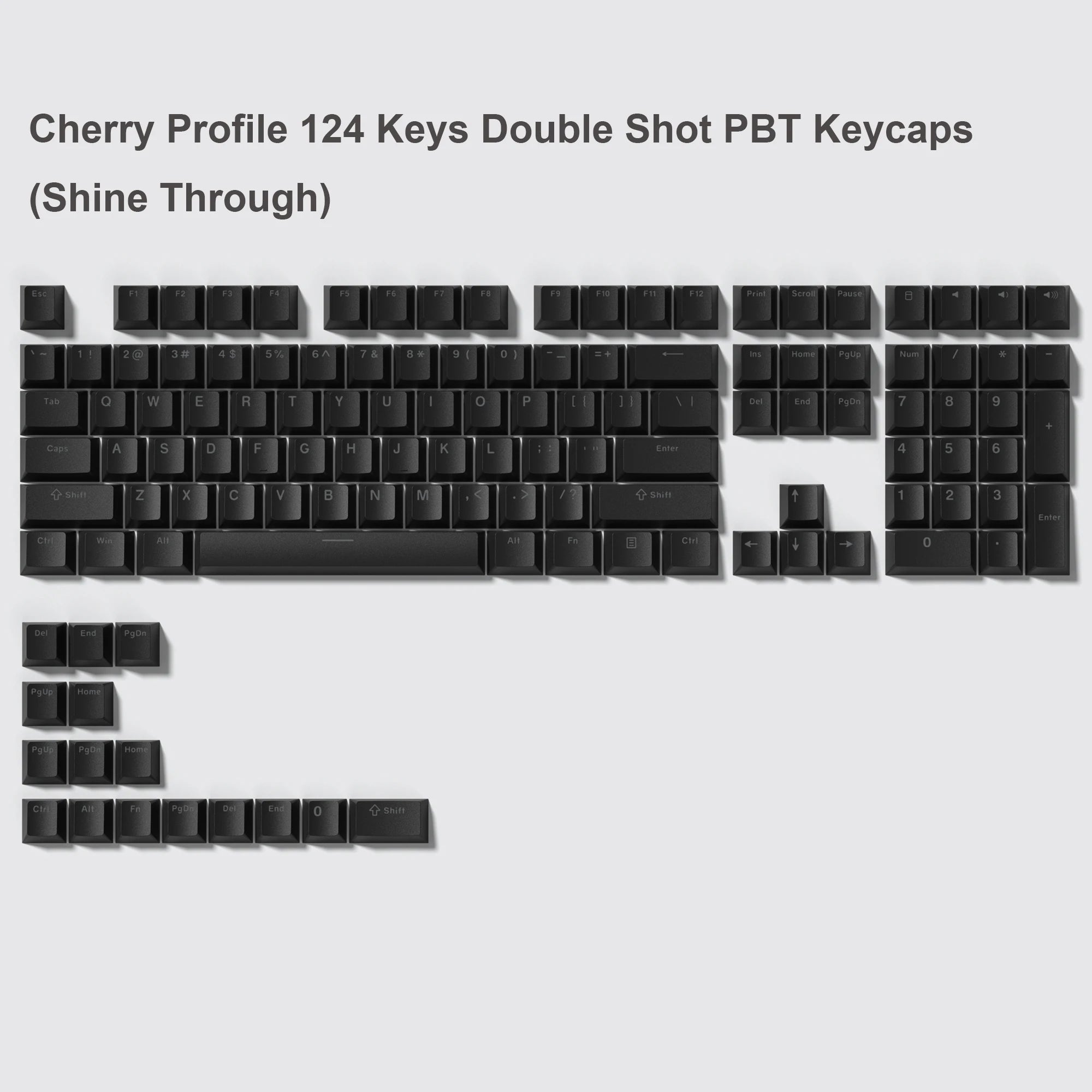 168 Keys Double Shot PBT Keycap Custom Keycap Cherry Profile Keyboard Keycaps for Cherry Gateron MX Switches Gaming Keyboard